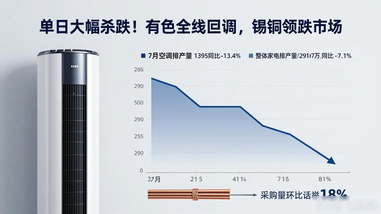 单日大幅杀跌！有色全线回调，锡铜领跌市场