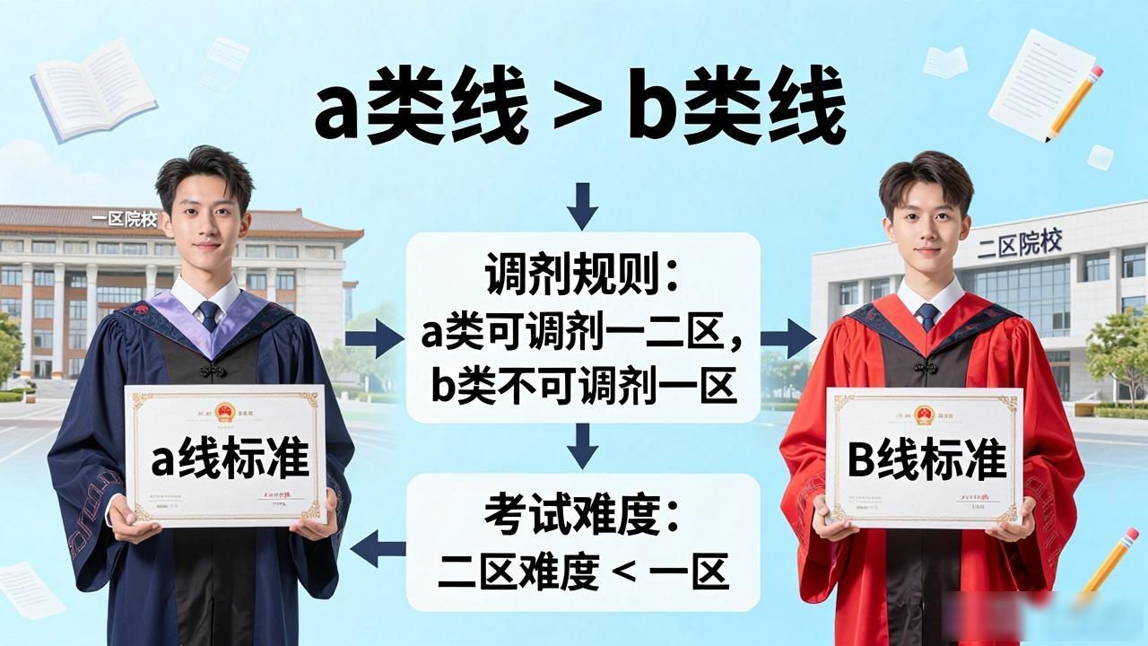 B区的一本和A区的二本_a类考生和b类考生区别_a类考生报考b类地区