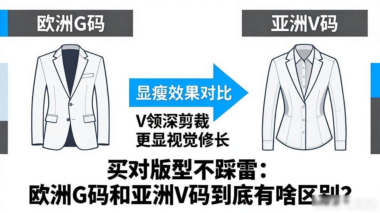 买对版型不踩雷：欧洲G码和亚洲V码到底有啥区别？