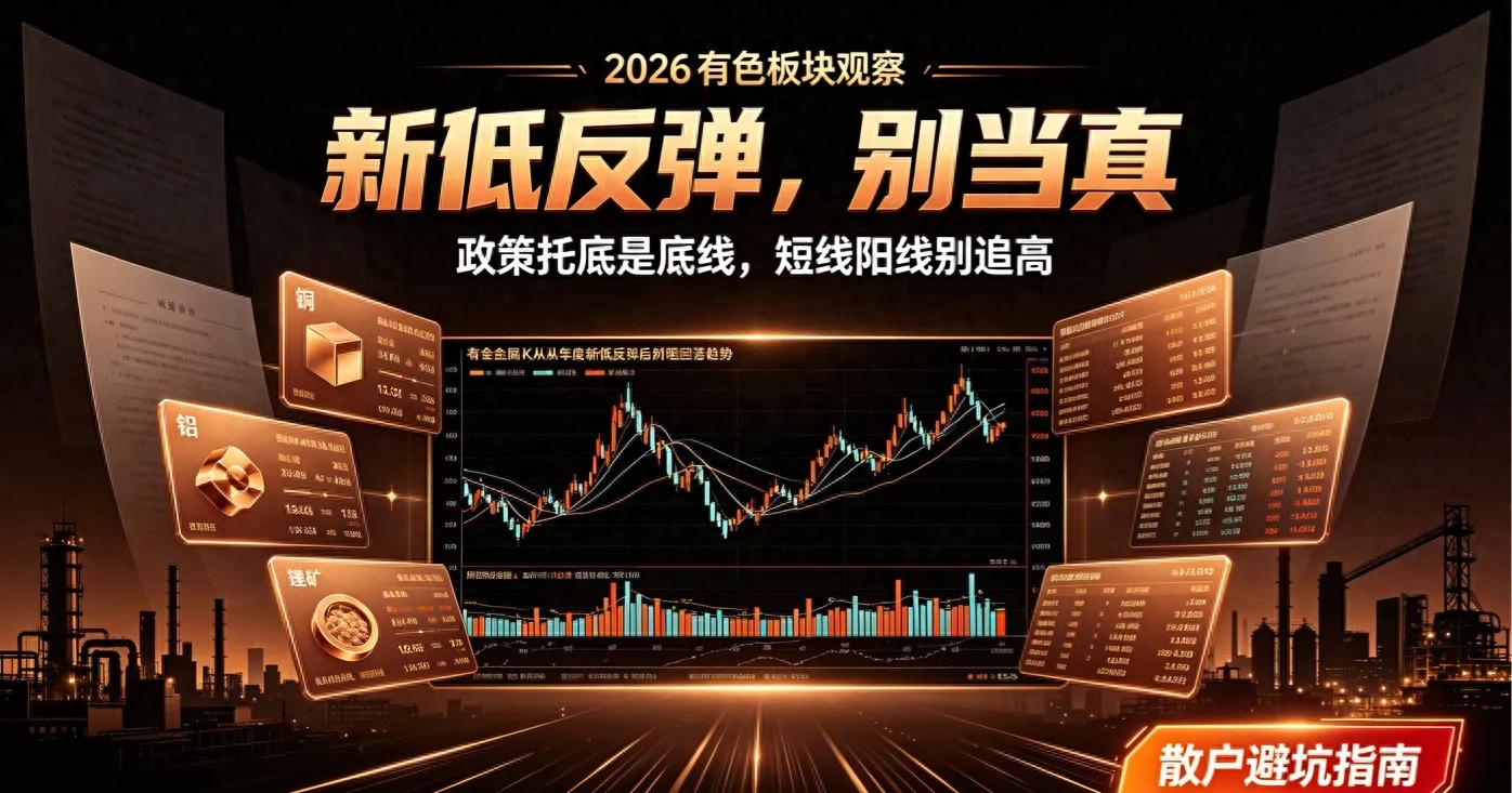 政策持续扶持有色，新低反弹骗散户入场，行情撑不了多久