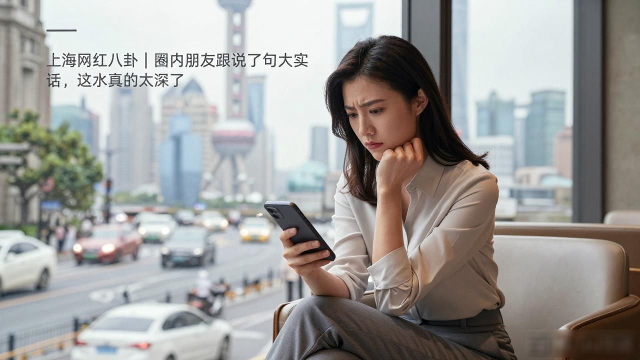 上海网红八卦｜圈内朋友跟我说了句大实话，这水真的太深了