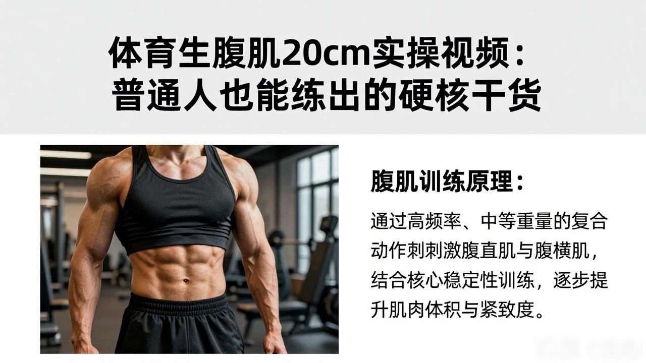 体育生20厘米腹肌自恋_体育生腹肌20cm实操视频_击打腹肌体育生
